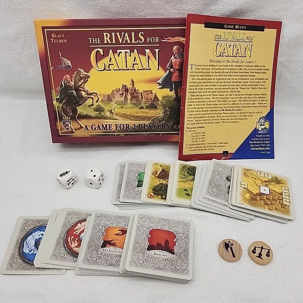 Game THE RIVALS FOR CATAN 2 Player Deluxe Card Board Develope New Land Complete